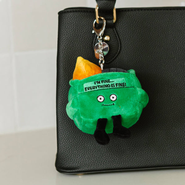 Punchkins - Dumpster Fire Plush Bag Charm  Soft Cuddly Toy Funny Cute