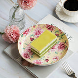 Brew To A Tea - BTaT Floral Dessert Plates Set of 6, 8-Inch Deep