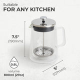 Kaffe - Kaffe French Press Coffee Maker. Double-Wall Glass (0.8L)