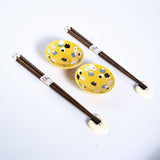 Urban Tokyo - Onigiri Rice Ball 2 Pair Wooden Chopsticks, Chopsticks Rest and Sauce Dish Gift Set (1/36)