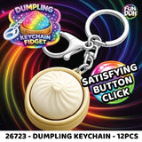 Novelty Brands - Fun Doh Dumpling Light-Up Click Fidget Keychain- 12/Display : Wholesale Price