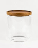 Lake & Oak Tea Co. - Glass Display Canister with Acacia Wood Lid: Medium