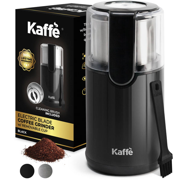 Kaffe - Kaffe Electric Blade Coffee Grinder w/ Removable Cup (4.5oz): Black