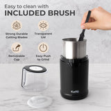 Kaffe - Kaffe Electric Blade Coffee Grinder w/ Removable Cup (4.5oz): Black