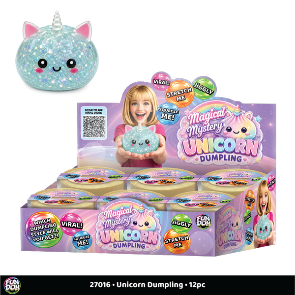 Novelty Brands - Fun Doh Unicorn Mystery Dumpling Squishy Toy - 12/Display: Wholesale Price