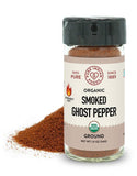 Pure Indian Foods - Ghost Pepper (Smoked Bhut Jolokia), Certified Organic: 1.9 oz Glass Bottle / Ground