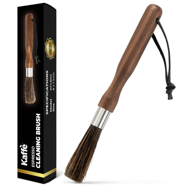 Kaffe - Kaffe 8" Coffee Cleaning Brush – Premium Wood & Boar Bristle