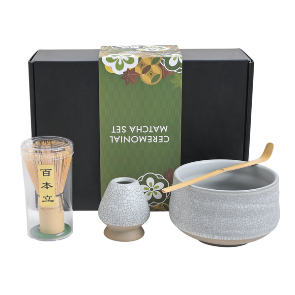 Urban Tokyo - 4 Piece Ceremonial Matcha Bowl Whisk Stand and Scoop Set (1/10)