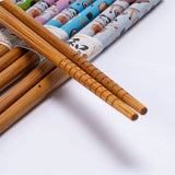 Urban Tokyo - 5 Piece Chopsticks Set Lucky Cats Assorted Colors (10/200)
