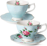 Brew To A Tea - BTaT Floral Tea Set - 4 Cups, Teapot, Creamer & Sugar