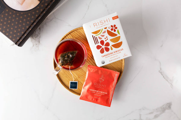 Rishi Tea & Botanicals - Tangerine Hibiscus Organic Herbal Tea Sachets