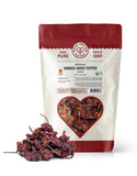 Pure Indian Foods - Ghost Pepper (Smoked Bhut Jolokia), Certified Organic: 1.9 oz Glass Bottle / Ground