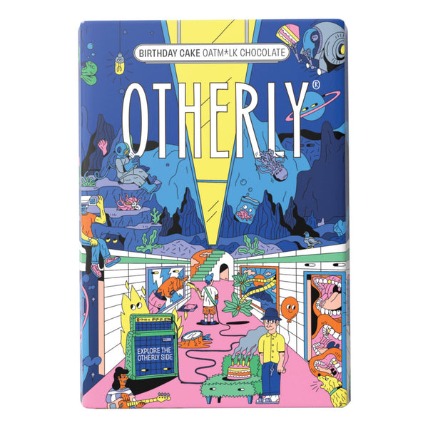 OTHERLY: OATM*LK CHOCOLATE [No duties when shipping to US!] - Birthday Cake Oatm*lk Chocolate Bar 120g | Vegan | Creamy