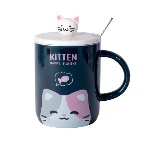 Urban Tokyo - Kitten 12oz Mug With Lid and Spoon (10/30)
