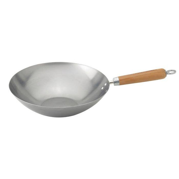 HIC - Harold Import Co. - Helen's Asian Kitchen Carbon Steel Stir Fry Pan, 12in