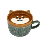 Urban Tokyo - Shiba Inu Design 7oz Coffee Mug With Saucer Lid 3"H (6/36)