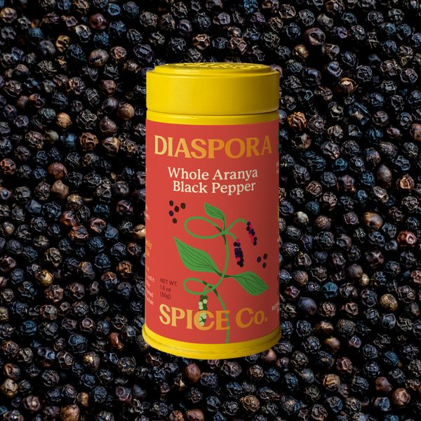 Diaspora Spice Co. - Aranya Black Pepper (Whole) - Single-Origin Spice: 50g Everyday Tin