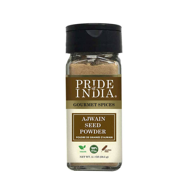 PRIDE INDIA BRANDS - Pride of India – Ajwain Seed Powder – Gourmet Indian Spice: 2.10 oz