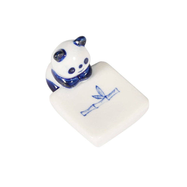 Urban Tokyo - Panda and Bamboo Porcelain Chopsticks Rest 1.75"L