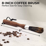 Kaffe - Kaffe 8" Coffee Cleaning Brush – Premium Wood & Boar Bristle