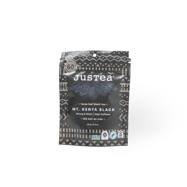 JusTea - Mt. Kenya Black Stand-up Pouch-Organic, Fair-Trade Black Tea
