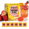 Twrl Milk Tea - Strawberry Popping Boba Topping 6 Pack, Dye-Free Gluten-Free