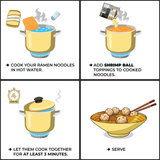 Chiramen - Chiramen Freeze-Dried Shrimp Ball Ramen Topping, for Ramen, Cup Noodles, Soup & Instant Noodle Bowls – Easy Seafood Add-On for Ramen, Fried Rice & Asian Dishes