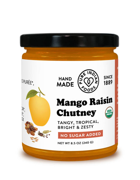 Pure Indian Foods - Mango Raisin Chutney, Certified Organic - 8.5 oz