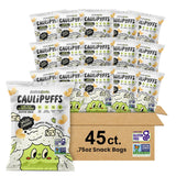 CauliPuffs - CauliPuffs White Cheddar Puffs (45Ct) .75oz Snack Bags