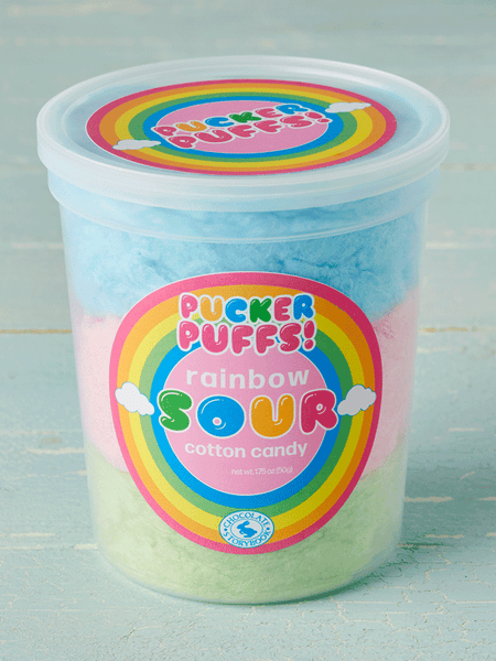 Chocolate Storybook - Pucker Puffs Sour Rainbow Cotton Candy