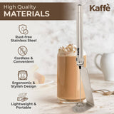 Kaffe - Kaffe Handheld Milk Frother with Stand: Black