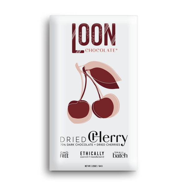 Loon Chocolate - Dark Chocolate with Dried Cherry