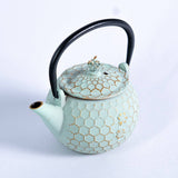 Urban Tokyo - 10oz Cast Iron Tea Pot Honeycomb Mint Green (1/12)