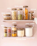 Lake & Oak Tea Co. - Glass Display Canister with Acacia Wood Lid: Medium