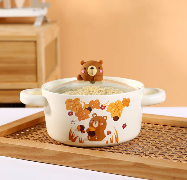 Urban Tokyo - Cute Bear 30oz Bowl with Lid
