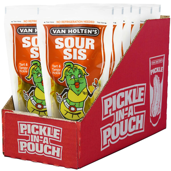 Grandpa Joe's Candy Shop - Van Holten's Sour Sis Pickle Pouch, 12ct