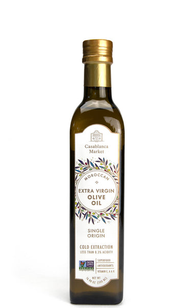 Casablanca Market - Moroccan Extra Virgin Olive Oil, Glass Bottle (500mL)