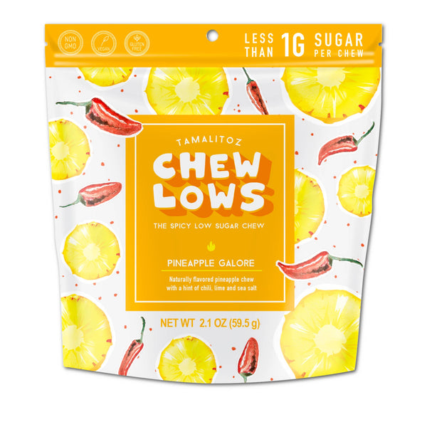 Sugarox Candy Studio LLC - Pineapple Tamalitoz ChewLows - The Spicy Low Sugar Chew.