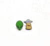 Unpossible Cuts - Alien Joyride Wood Earrings