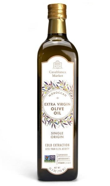 Casablanca Market - Moroccan Extra Virgin Olive Oil, Glass Bottle (750mL)