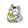 Flair Fighter - You're My Bestea Boba Cat Enamel Pin (Matcha Tea Variant)