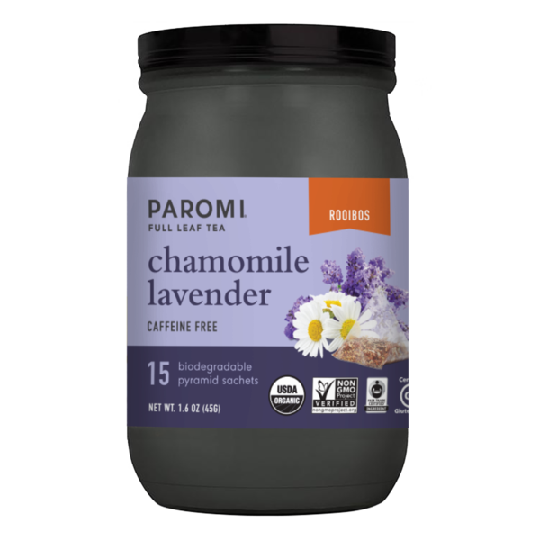 Paromi Tea - Chamomile Lavender Rooibos Tea - 15 Count Jars
