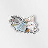 Flair Fighter - Running on Caffeine Bunnies Vinyl Sticker