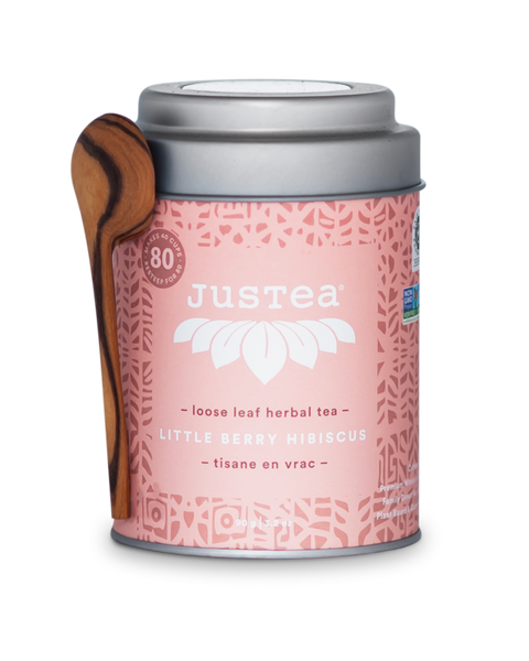 JusTea - Little Berry Hibiscus Tin with Spoon
