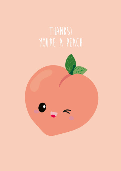 Studio Inktvis - Postcard Thanks You're A Peach