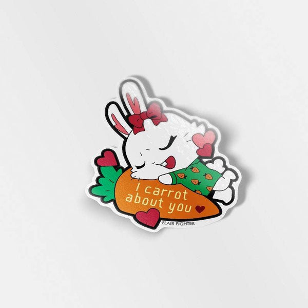 Flair Fighter - I Carrot About You Bunny Vinyl Sticker