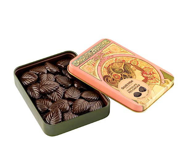 Matiz España - Simon Coll Amatller 70% Chocolate leaves tin