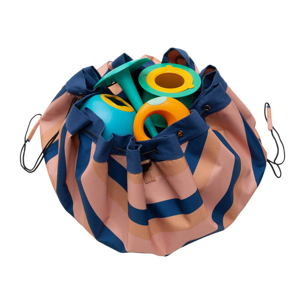 Play & Go - Outdoor beach storage bag mokka stripes