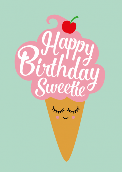 Studio Inktvis - Happy Birthday Sweety Ice Postcard