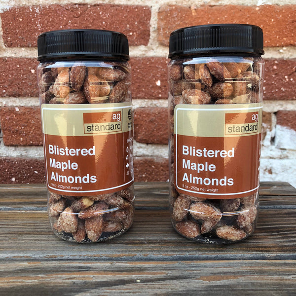 AGStandard - Blistered Maple Almonds - 9 oz Jar - 6 pack